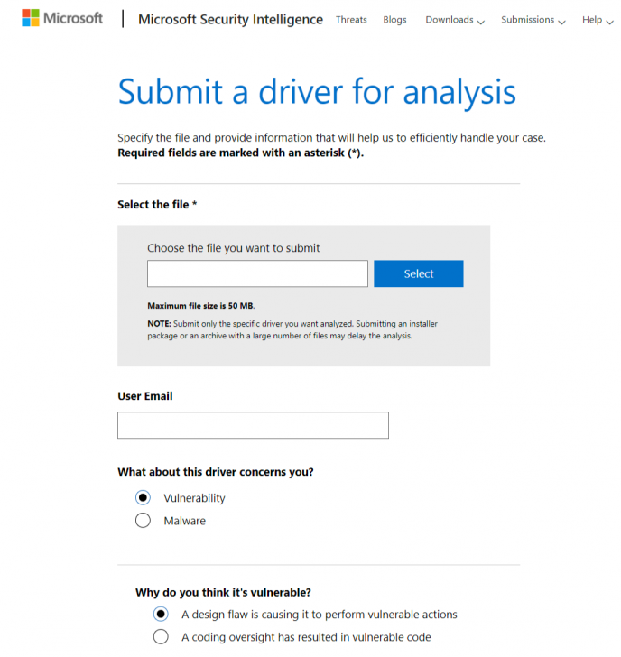 Microsoft เปิดตัวเว็บไซต์สำหรับรายงานไดรเวอร์ที่เป็นอันตราย ทั้งจากมัลแวร์และช่องโหว่