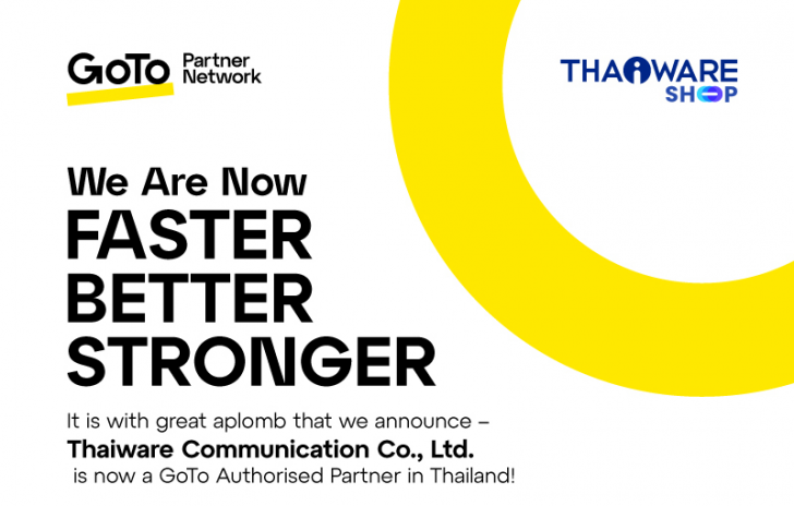 GoTo ผู้พัฒนาโซลูชันประชุม และสัมมนาออนไลน์ แต่งตั้ง Thaiware เป็นตัวแทนจำหน่าย ในประเทศไทย