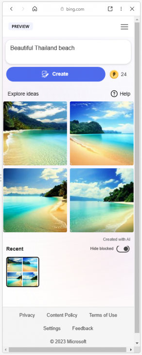 เบราว์เซอร์ Microsoft Edge สามารถใช้ฟีเจอร์ Image Creator สร้างภาพด้วย AI ได้แล้ว