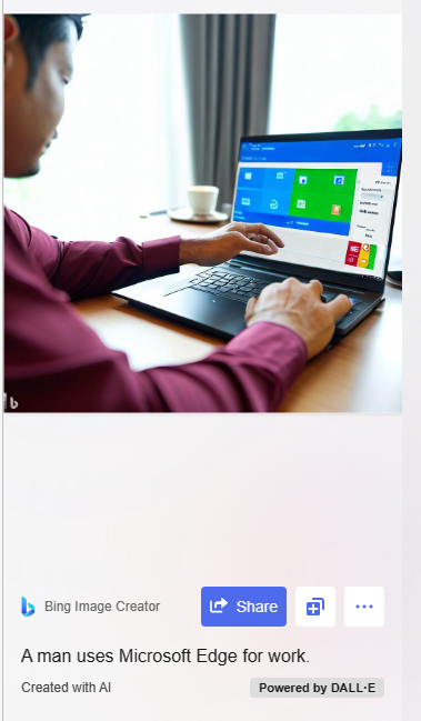 เบราว์เซอร์ Microsoft Edge สามารถใช้ฟีเจอร์ Image Creator สร้างภาพด้วย AI ได้แล้ว