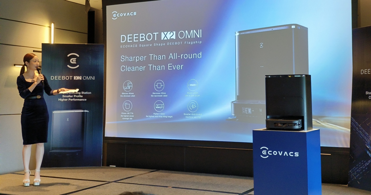ECOVACS เปิดตัว DEEBOT X2 OMNI หุ่นยนต์ดูดฝุ่นถูพื้นทรงสี่เหลี่ยม เข้าถึงทุกซอกมุม