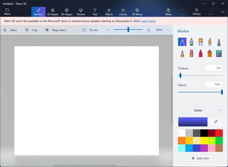 Microsoft ยกเลิกการพัฒนา Paint 3D และยุติการดาวน์โหลดช่วงปลายปีนี้