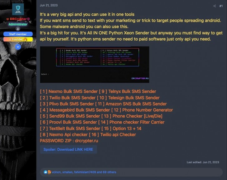 พบ Xeon Sender เครื่องมือสแปม SMS ผ่าน Cloud วางขายในเว็บใต้ดิน ให้แฮกเกอร์ตใช้ยิงแคมเปญ Phishing