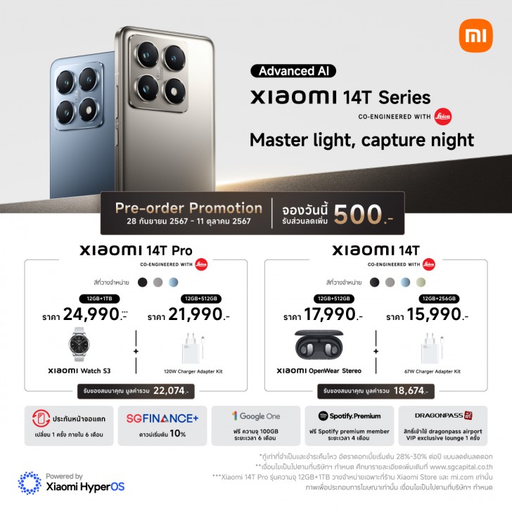 เสียวหมี่เปิดตัว Xiaomi 14T Series ชูคอนเซ็ปต์ Master light, capture night พร้อม Xiaomi MIX Flip