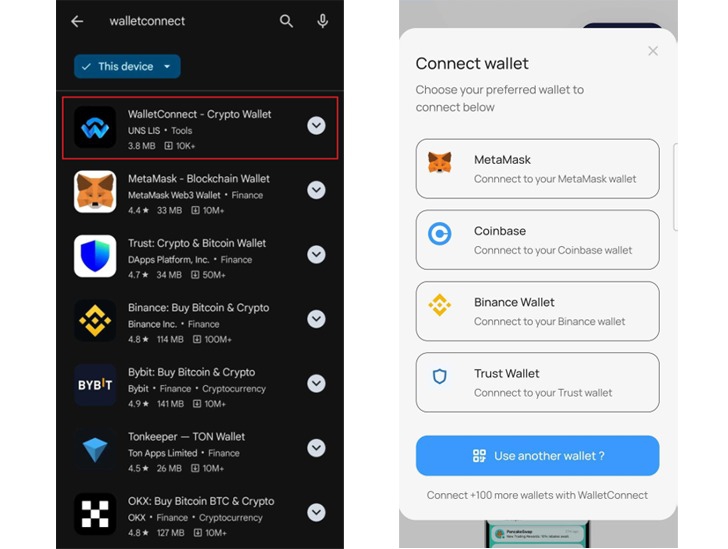 พบมัลแวร์ปลอมตัวเป็นแอป WalletConnect หลอกขโมยเหรียญคริปโตบน Google Play Store