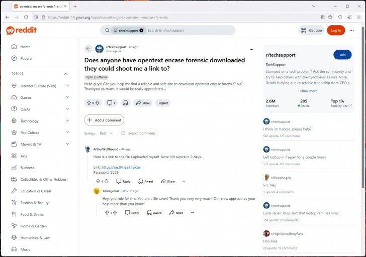 พบเว็บไซต์เถื่อนจำนวนมากปลอมตัวเป็น Reddit หลอกปล่อยมัลแวร์ Lumma Stealer