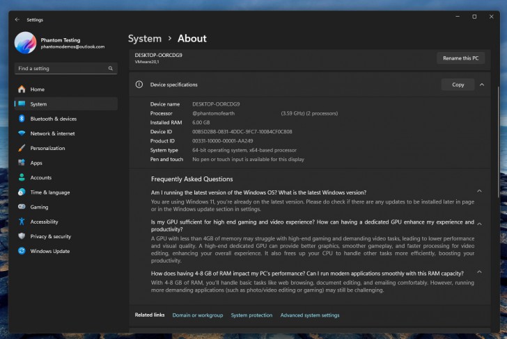 FAQ แบบใหม่บน Windows 11 จะบอกได้ว่า คอมพิวเตอร์ของเราสเปกแย่ หรือดี ขนาดไหน ?