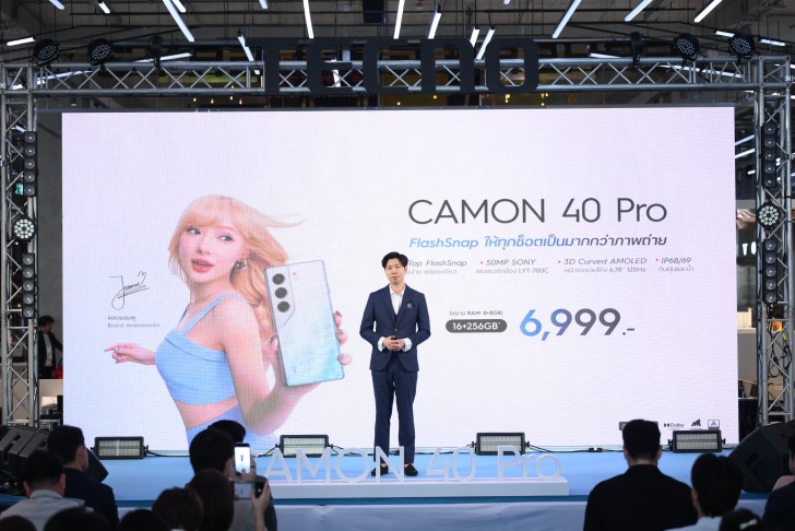 เปิดตัว TECNO CAMON 40 Pro สมาร์ทโฟนสุดคุ้มเพียง 6,999 บาท! พร้อมฟีเจอร์ FlashSnap