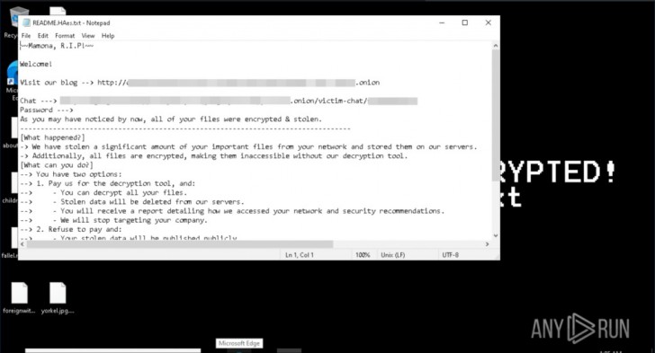 Mamona มัลแวร์เรียกค่าไถ่ บุกเข้ายึดระบบ Windows และรับคำสั่งผ่านทางการ Ping