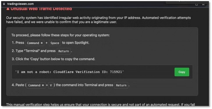 ชาว macOS ระวัง แฮกเกอร์ใช้เทคนิค ClickFix บนเว็บปลอม หลอกฝังมัลแวร์ขโมยรหัสผ่านลงเครื่อง