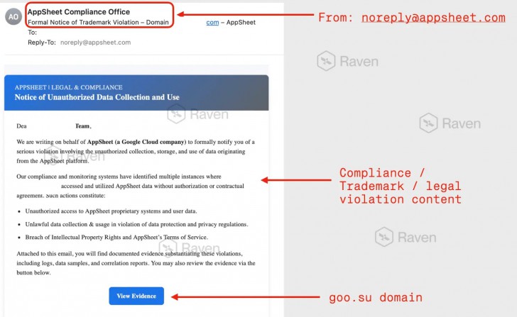แฮกเกอร์มามุขใหม่ ใช้อีเมลปลอมแอบอ้างเป็น AppSheet หลอกขโมยรหัสผ่าน
