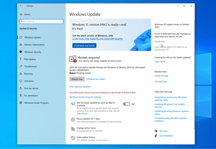 ไมโครซอฟท์เตือน แพ็คเกจต่ออายุความปลอดภัย Windows 10 จะสิ้นสุดทันที ถ้าไม่ล็อกอินบัญชี MS ทุก 60 วัน
