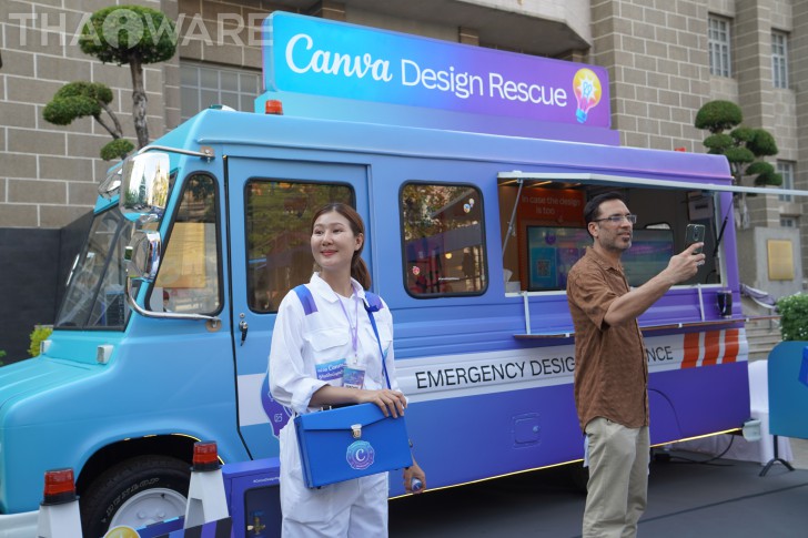 Thaiware เยี่ยมชมบูธ Canva ในงาน Bangkok Design Week 2026 : Design S/O/S