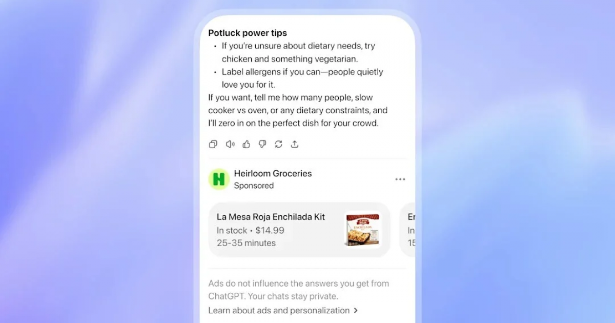 ผลทดลองใช้งานโฆษณาบน ChatGPT ออกมาแล้ว ผลตอบรับจากผู้รับโฆษณาค่อนข้างแย่