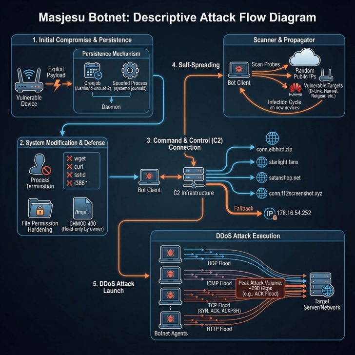 มัลแวร์ Masjesu มุ่งเล่นงานอุปกรณ์ IoT พร้อมเลี่ยงการถูกตรวจจับจากเครือข่ายของทางรัฐ มัลแวร์ Masjesu มุ่งเล่นงานอุปกรณ์ IoT พร้อมเลี่ยงการถูกตรวจจับจากเครือข่ายของทางรัฐ