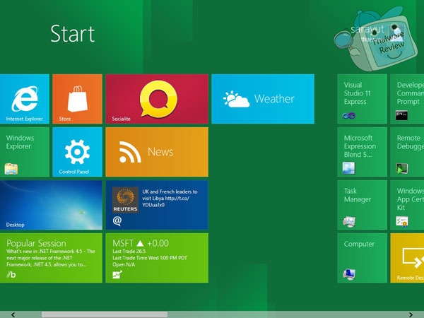 Microsoft Windows 8 Developer Preview (ระบบปฏิบัติการ Windows 8 แบบทดลอง) Microsoft Windows 8 Developer Preview (ระบบปฏิบัติการ Windows 8 แบบทดลอง)