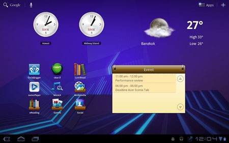 Acer Iconia Tab A500: อเซอร์แท็บเล็ตกับการเปลี่ยนแปลงที่ดีขึ้น