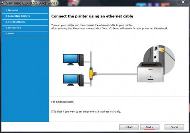 Setup Samsung CLX-9301NA_05 Setup Samsung CLX-9301NA_05