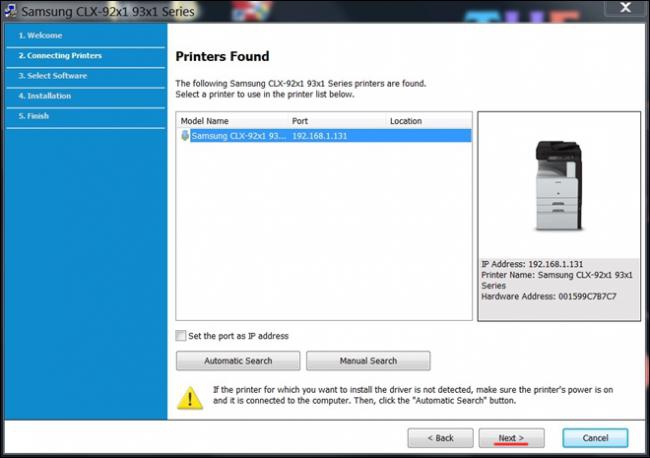 Setup Samsung CLX-9301NA_06 Setup Samsung CLX-9301NA_06