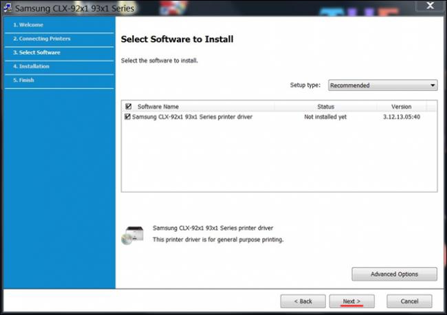 Setup Samsung CLX-9301NA_07 Setup Samsung CLX-9301NA_07