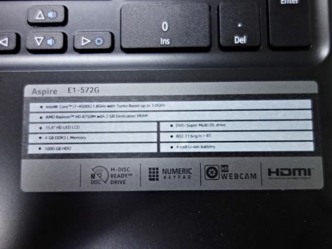 โน้ตบุ๊ค Acer Aspire E1-572G_06 โน้ตบุ๊ค Acer Aspire E1-572G_06