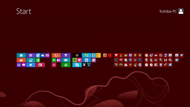 ซูมกว้างหน้าจอ Start