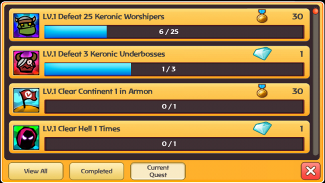 หน้าจอรายละเอียดเควส ภารกิจต่างๆ หน้าจอรายละเอียดเควส ภารกิจต่างๆ