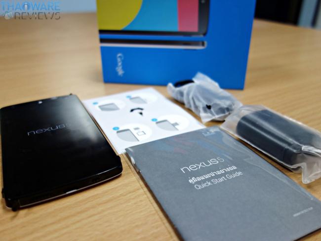 อุปกรณ์ภายในกล่อง Nexus 5