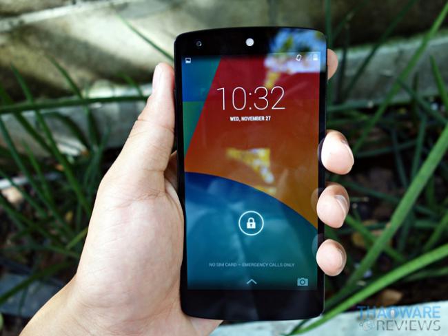 หน้าจอล็อกสกรีน Nexus 5