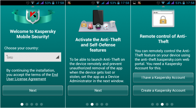 App Kaspersky ป้องกันไวรัส App Kaspersky ป้องกันไวรัส