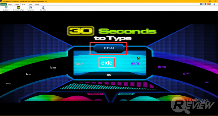 KeyBlaze Typing Tutor โปรแกรมฝึกพิมพ์สัมผัส โหมดฝึกหลากหลาย ไม่น่าเบื่อ