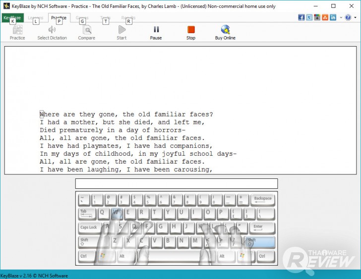 KeyBlaze Typing Tutor โปรแกรมฝึกพิมพ์สัมผัส โหมดฝึกหลากหลาย ไม่น่าเบื่อ