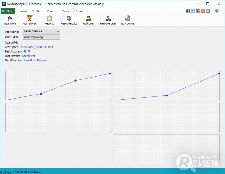 KeyBlaze Typing Tutor โปรแกรมฝึกพิมพ์สัมผัส โหมดฝึกหลากหลาย ไม่น่าเบื่อ