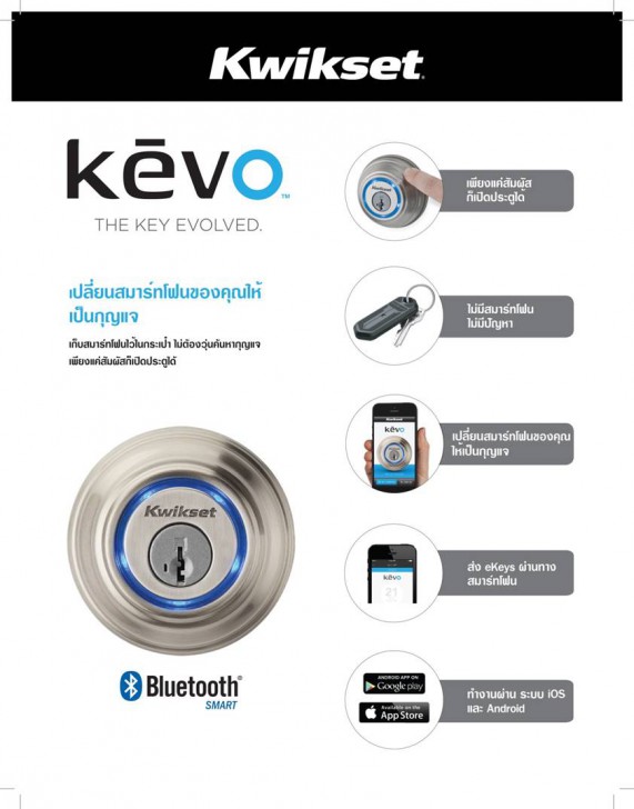 KEVO ระบบล็อกประตูบ้านกุญแจดิจิทัลอัจฉริยะ ระบบความปลอดภัยขั้นกว่าสำหรับบ้านของคุณ 