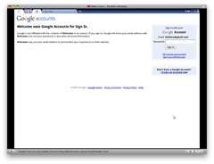 หน้าล็อกอินเข้าใช้บริการของ Google