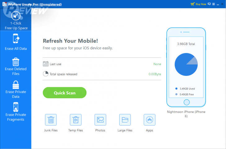 iMyFone Umate Pro โปรแกรมกู้คืนพื้นที่ว่างและลบไฟล์แบบถาวรสำหรับ iOS