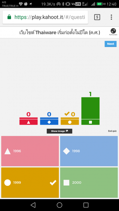 สร้างการมีส่วนร่วม สื่อการเรียนการสอน จัดกิจกรรม เกมส์ชิงรางวัล ผ่านบริการ Kahoot