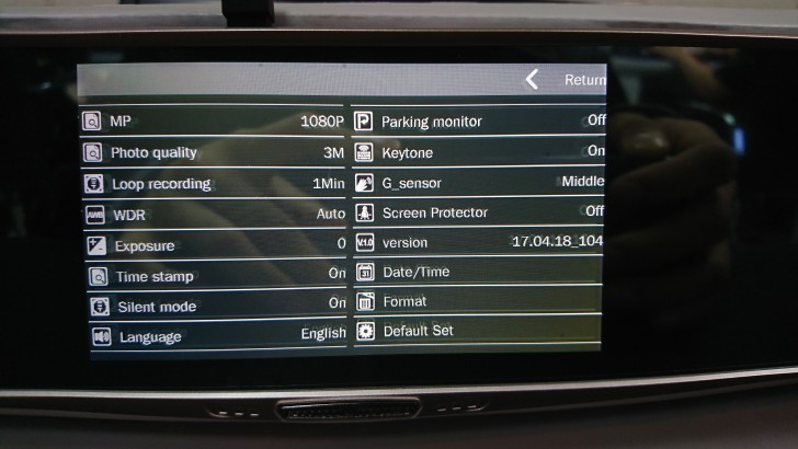 กล้องติดรถยนต์ JC Gadget รุ่น L808 แบบกระจกมองหลัง พร้อมกล้องคู่ ได้ทั้งหน้าและหลัง