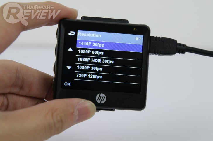 HP f550g กล้องติดรถยนต์เลนส์แก้วมุมกว้าง 156 องศา ความละเอียด Quad HD คมชัดสะใจ