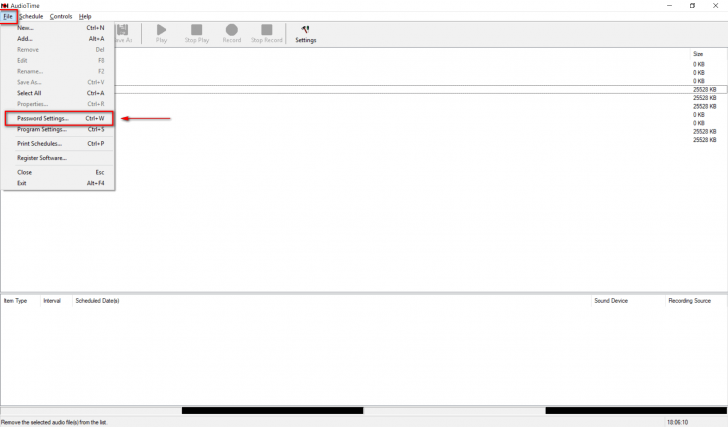 AudioTime โปรแกรมตั้งเวลาบันทึกและเล่นไฟล์เสียงล่วงหน้า 