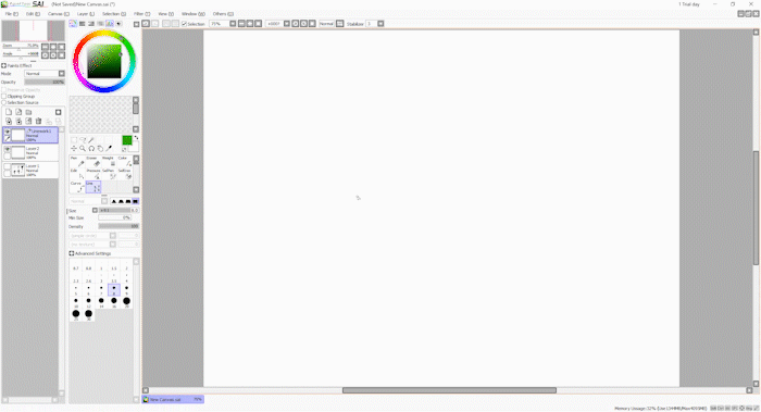 Paint Tool SAI โปรแกรมวาดรูป ไฟล์เล็ก UI สะอาด แปรงหลากหลายเป็นธรรมชาติ