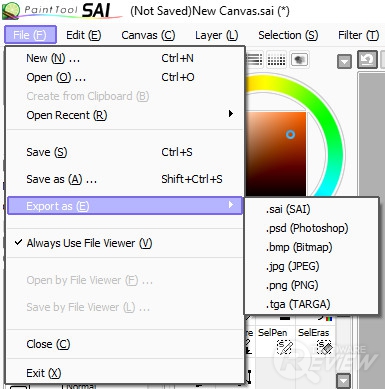 Paint Tool SAI โปรแกรมวาดรูป ไฟล์เล็ก UI สะอาด แปรงหลากหลายเป็นธรรมชาติ