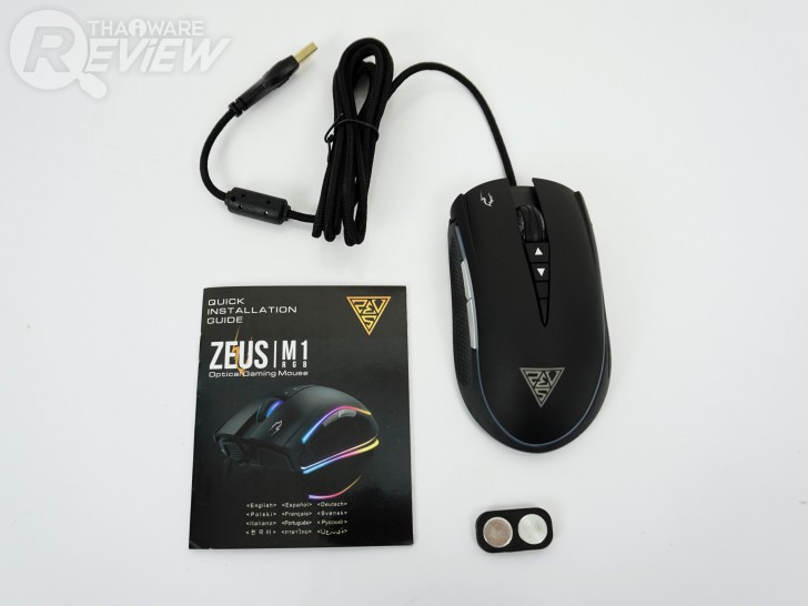 GAMDIAS ZEUS M1 RGB เมาส์เทพสายฟ้า แสงสี มาโคร มาครบ