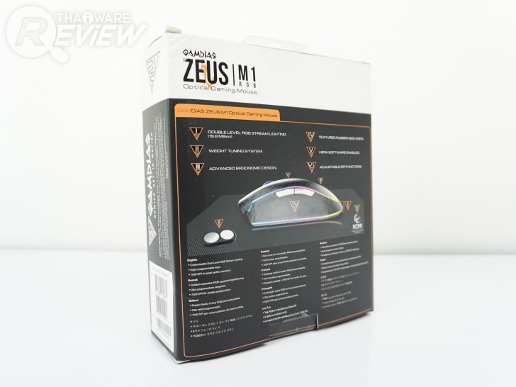 GAMDIAS ZEUS M1 RGB เมาส์เทพสายฟ้า แสงสี มาโคร มาครบ