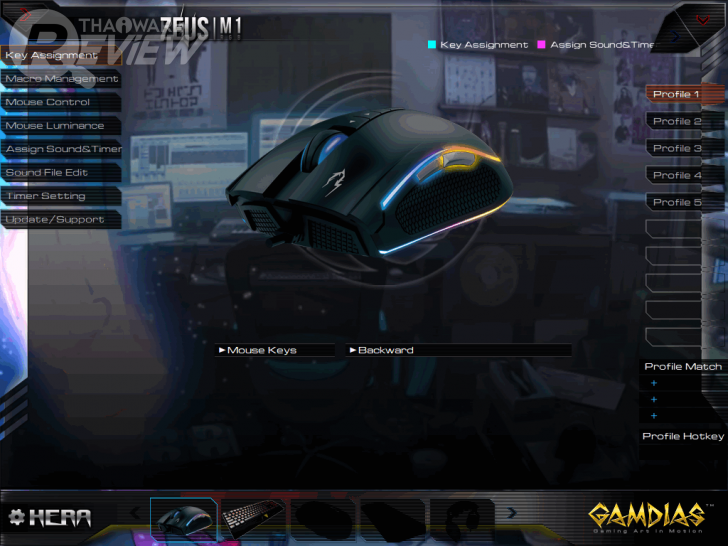 GAMDIAS ZEUS M1 RGB เมาส์เทพสายฟ้า แสงสี มาโคร มาครบ