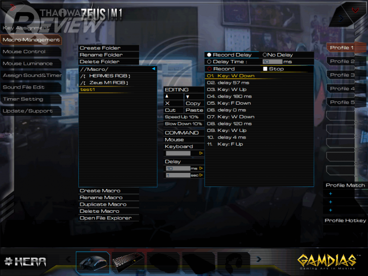 GAMDIAS ZEUS M1 RGB เมาส์เทพสายฟ้า แสงสี มาโคร มาครบ