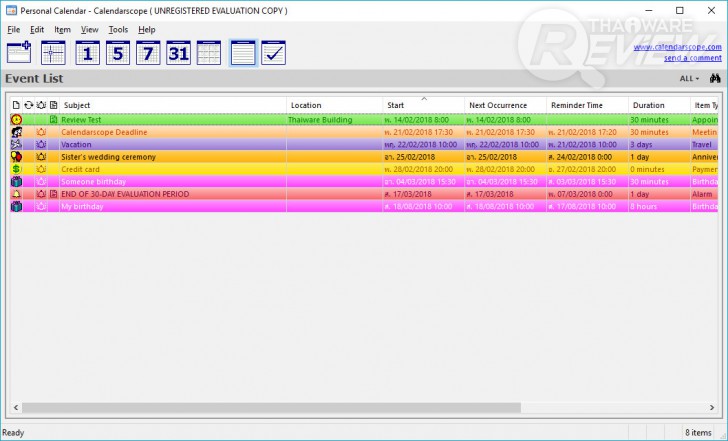 ไม่พลาดทุกนัดหมายสำคัญระหว่างทำงานด้วย Calendarscope โปรแกรมปฏิทินบน PC