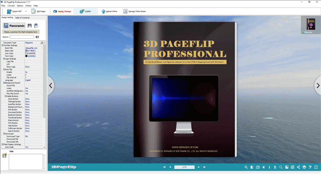 3D PageFlip สร้างหนังสือ 3D e-book จากเอกสาร PDF แบบง่ายๆ แถมใส่ลูกเล่นได้อีกด้วย 