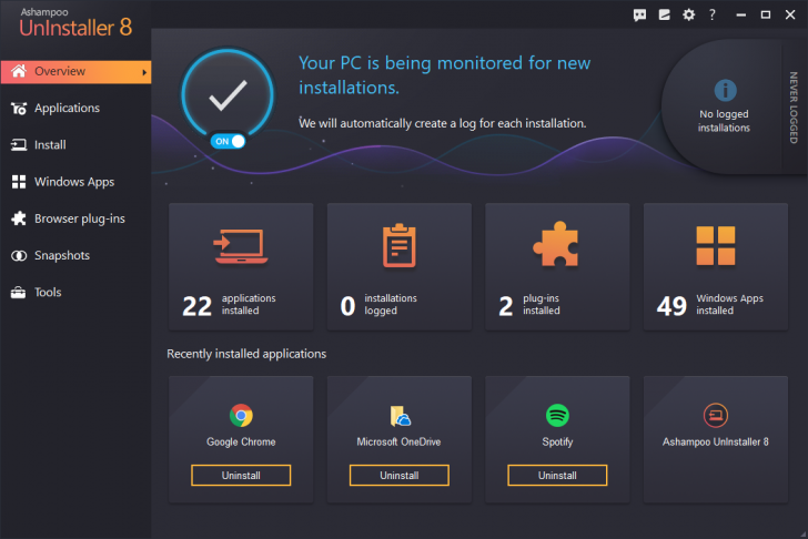 Ashampoo UnInstaller 8 โปรแกรมถอนการติดตั้งสะอาดหมดจด พร้อมฟังก์ชั่นสุดแจ่ม