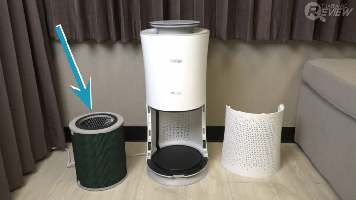 Mister Robot Air Purifier Ultra เครื่องฟอกอากาศขนาดกลาง มีเซ็นเซอร์วัดฝุ่น PM 2.5